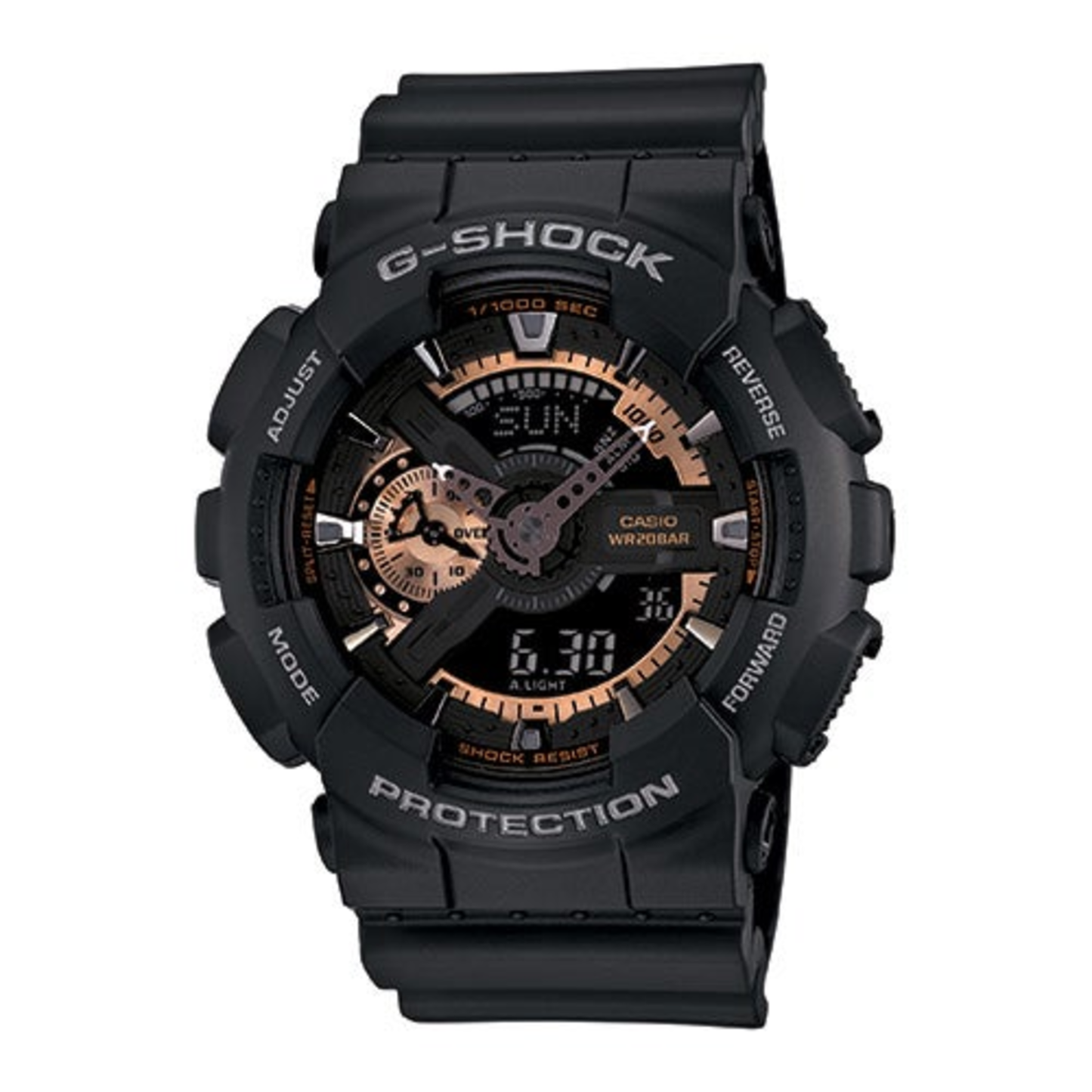 G-SHOCK BIG CASE ANA-DIGI WATCH BLACK/ROSE GOLD