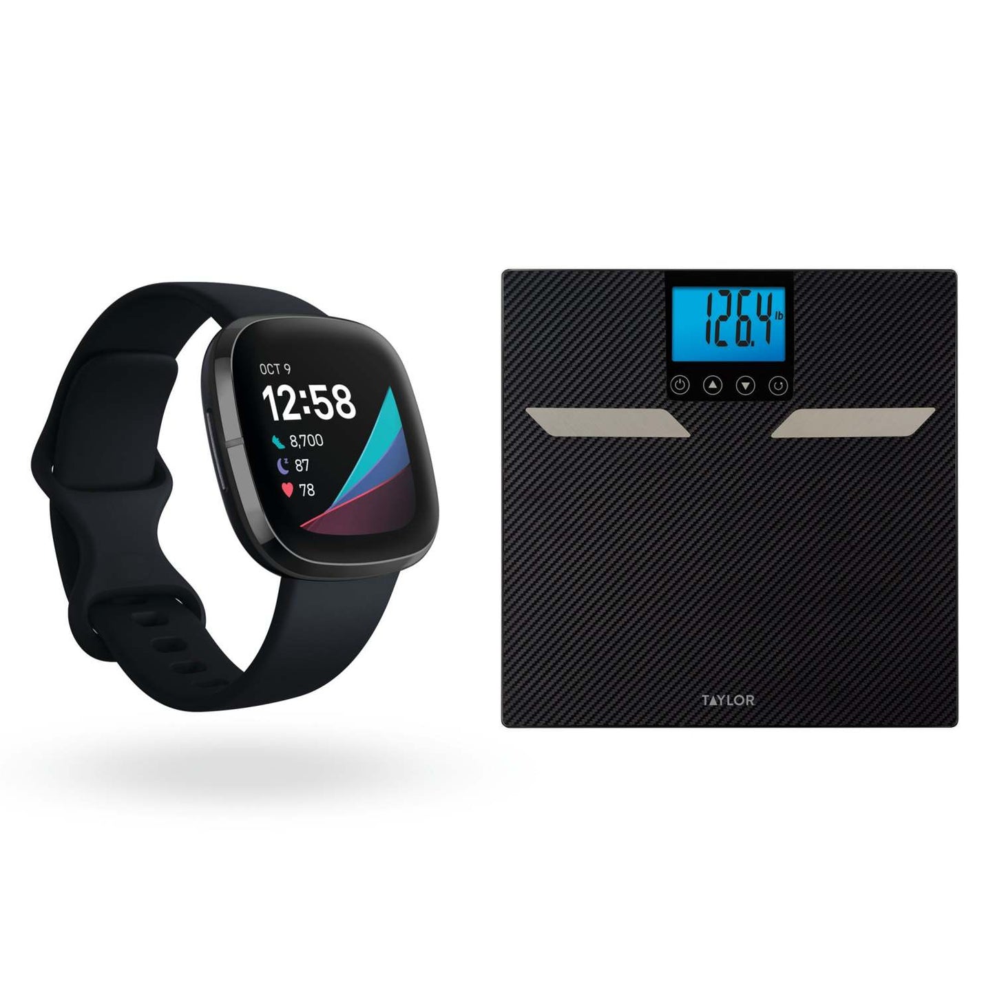 SENSE 2 ADVANCED HEALTH SMARTWATCH W/ BODY COMPOSITION SCALE