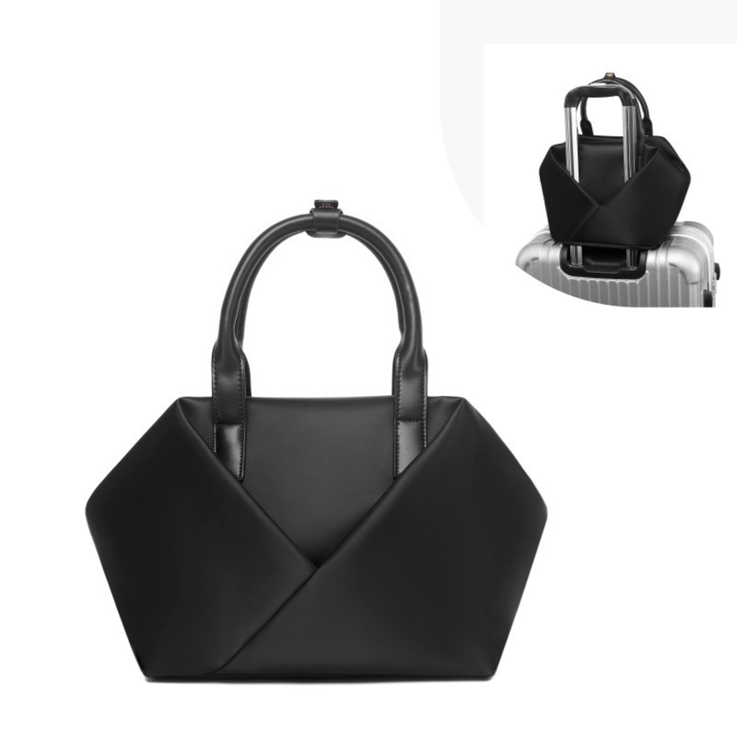 11IN TABLET TOTE - MID ORIGAMI - (BLACK)