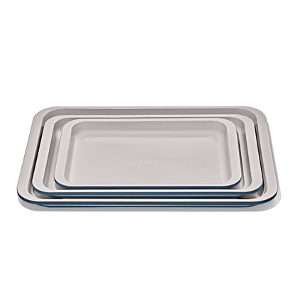 GOOD GRIPS 3PC NS PRO CERAMIC COATED METAL BAKEWARE SET STORM BLUE