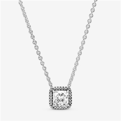 SQUARE SPARKLE HALO NECKLACE