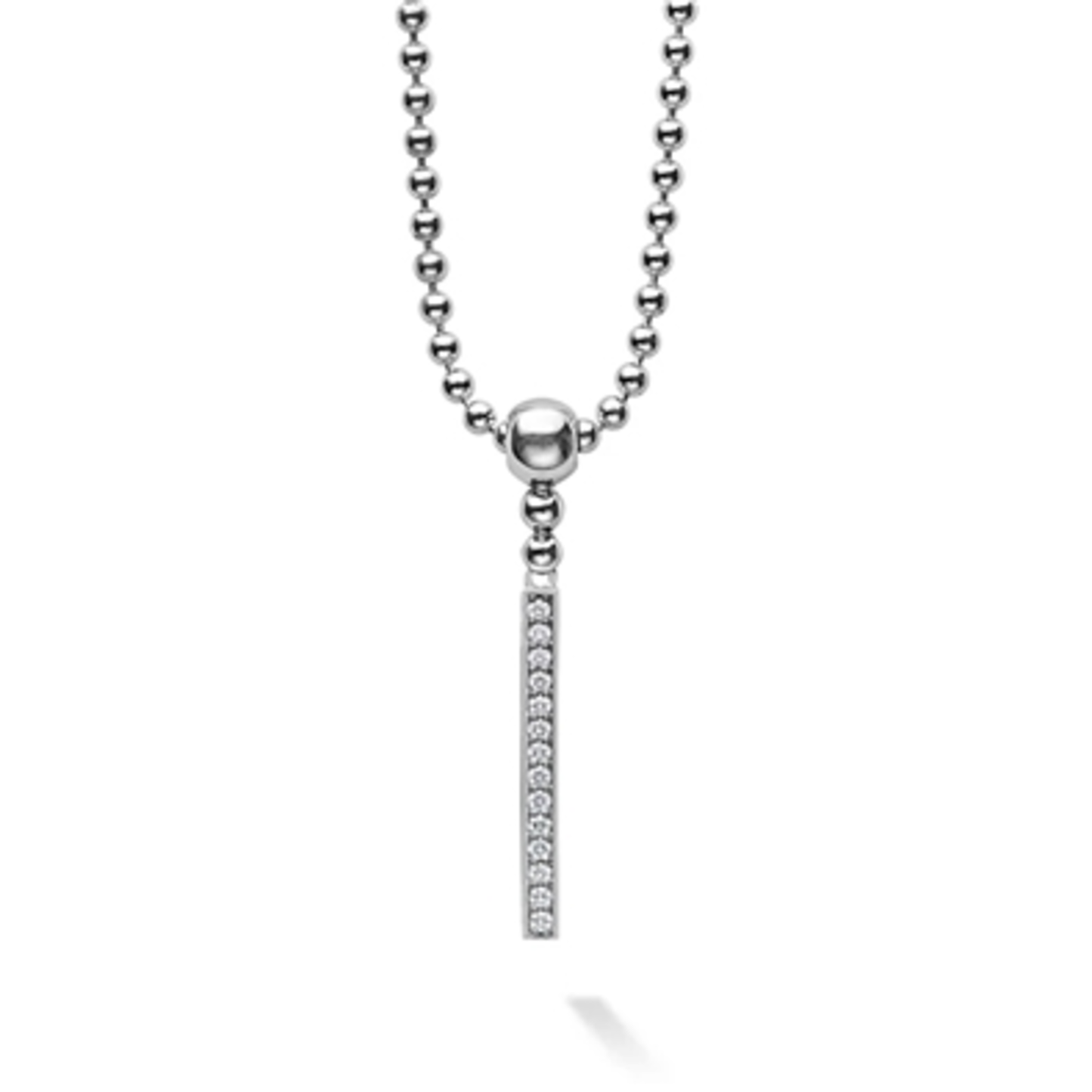 LINEAR DIAMOND PENDANT NECKLACE, 35MM X 3MM
