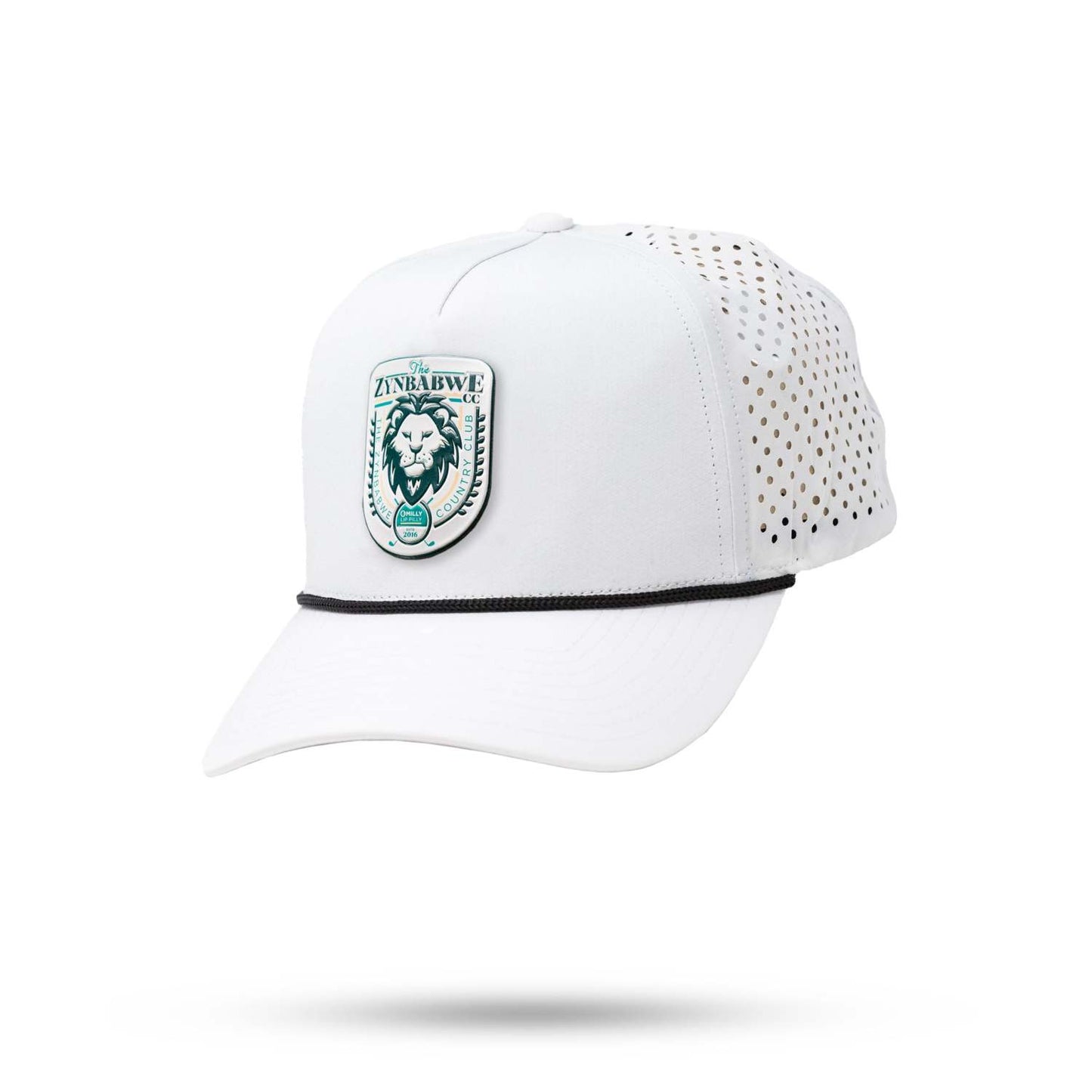 PERFORATED ROPE HAT - ZYNBABWE COUNTRY CLUB - WHITE