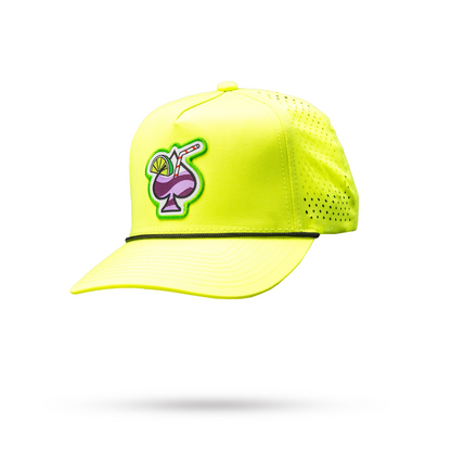 PERFORATED ROPE HAT - TRANSFUSION HIGHLIGHTER YELLOW