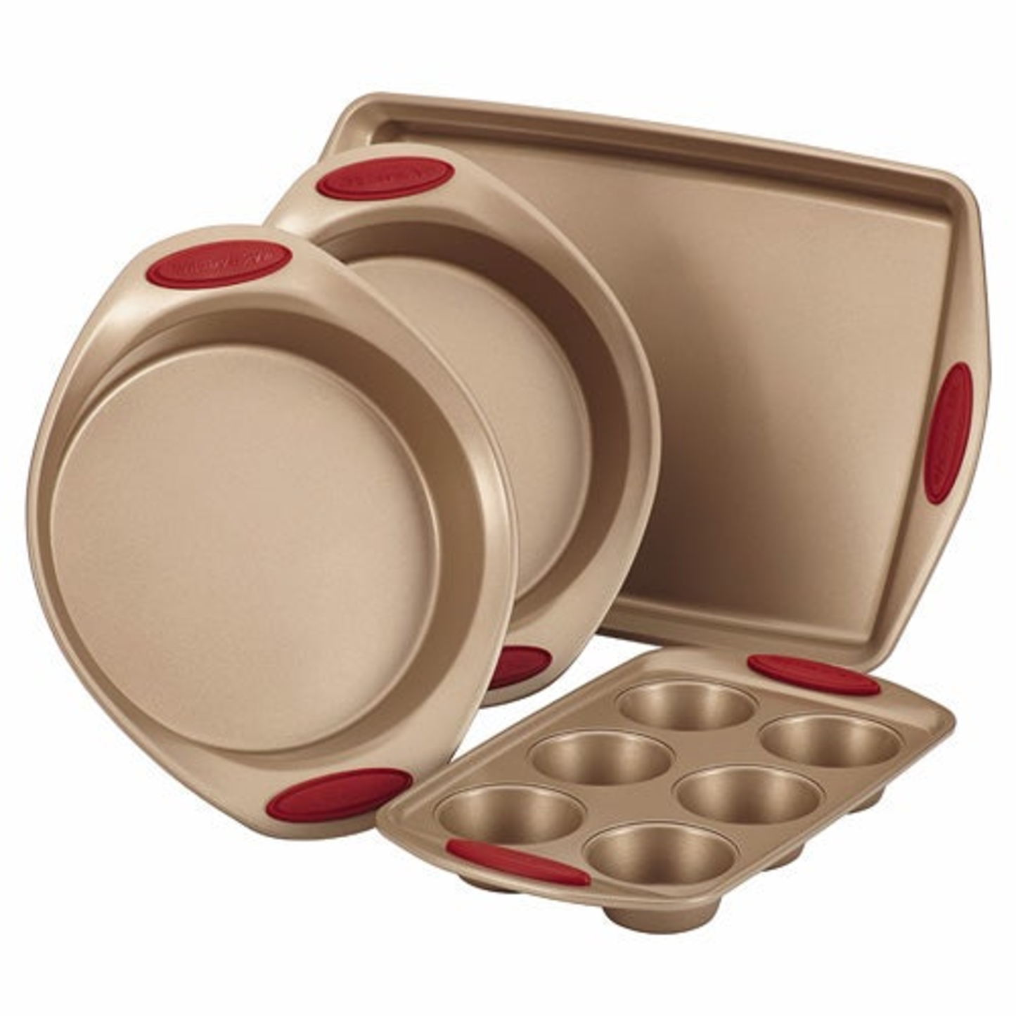4PC CUCINA BAKEWARE SET CRANBERRY RED