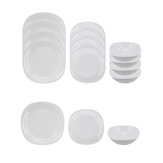 EMERIL LAGASSE SQAURE 12PC OPAL DINNERWARE SET