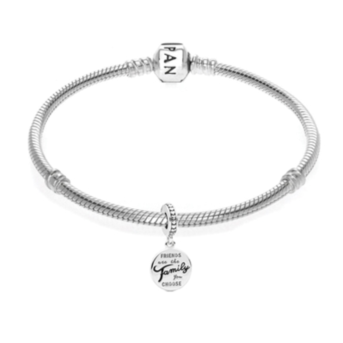 FRIENDS ARE FAMILY BRACELET, SILVER, 7.1"