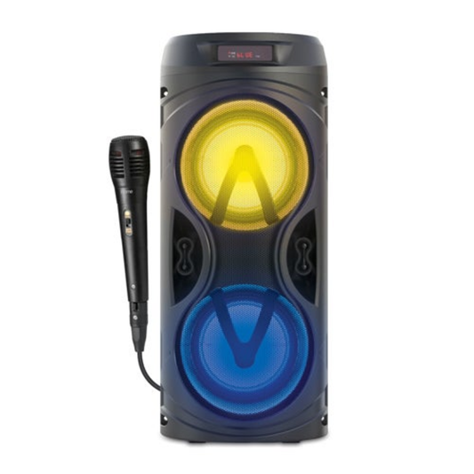 BLUETOOTH KARAOKE SPEAKER W/ LIGHT EFFECTS & MICROPHONE