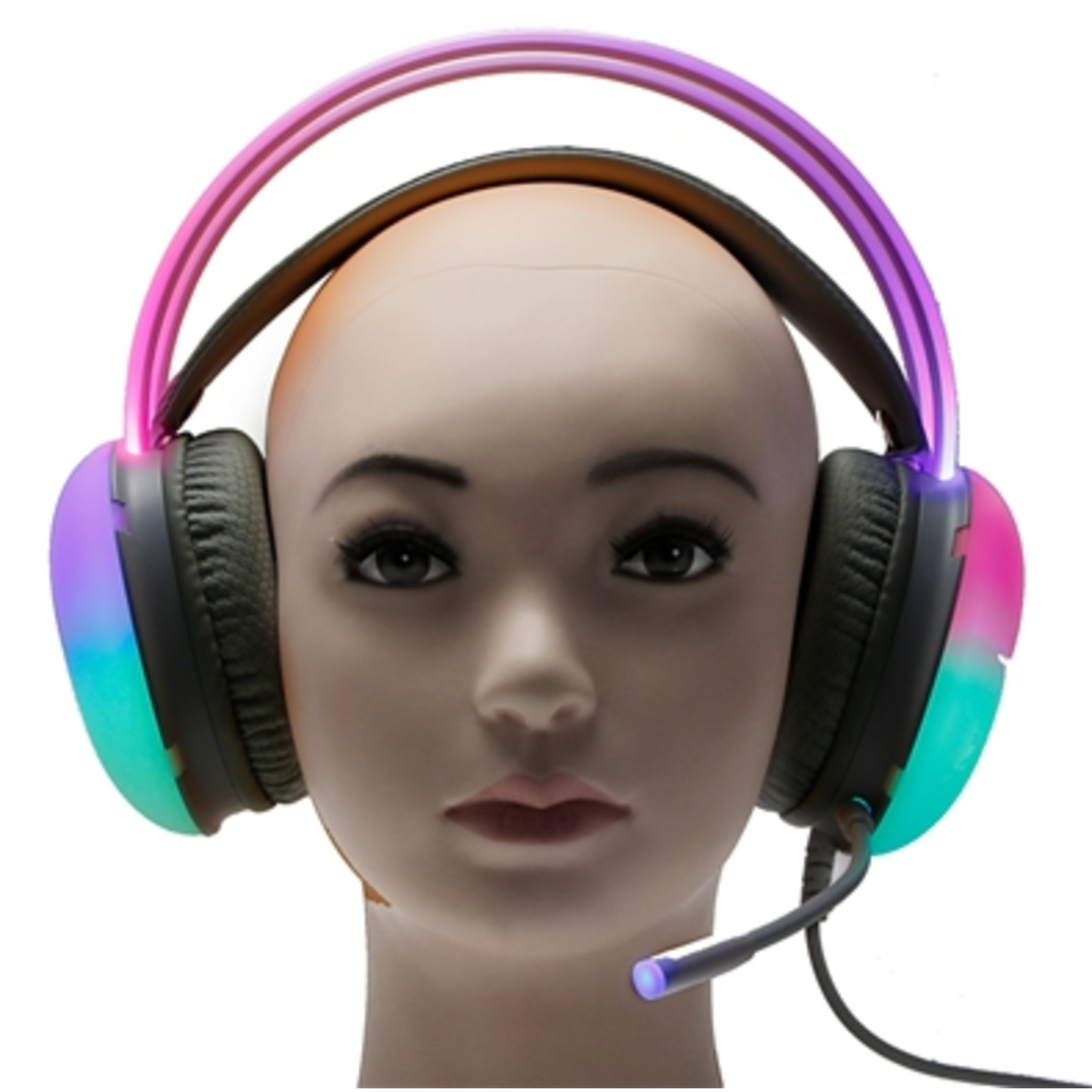 TRANSLUCENT GAMING HEADPHONES, MULTI PINK/ PURPLE