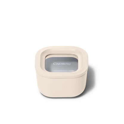 MINI SQUARE CONTAINER W/ LID CREAM