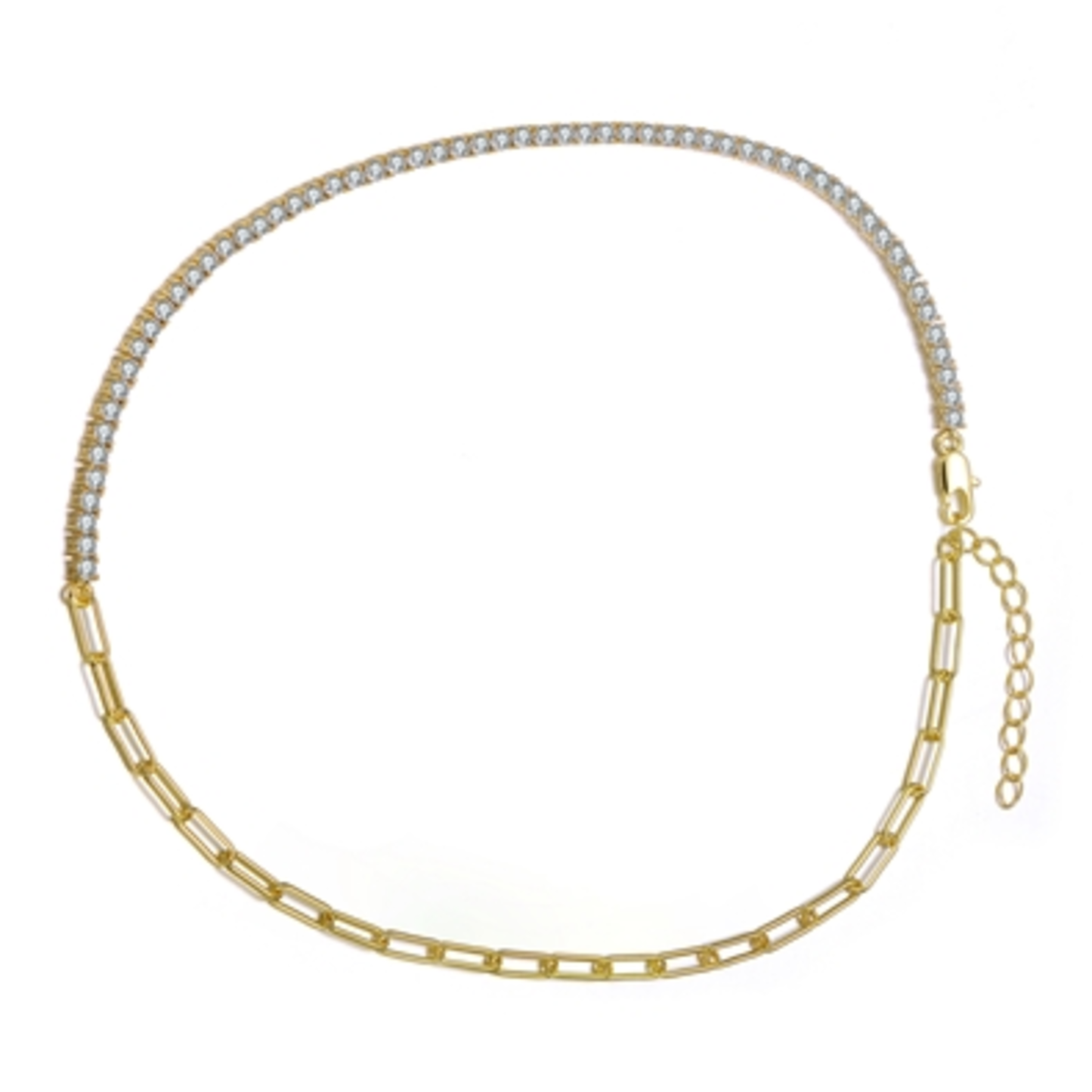 14K YELLOW GOLD SPARKLING CHAIN NECKLACE, GOLD, 18"