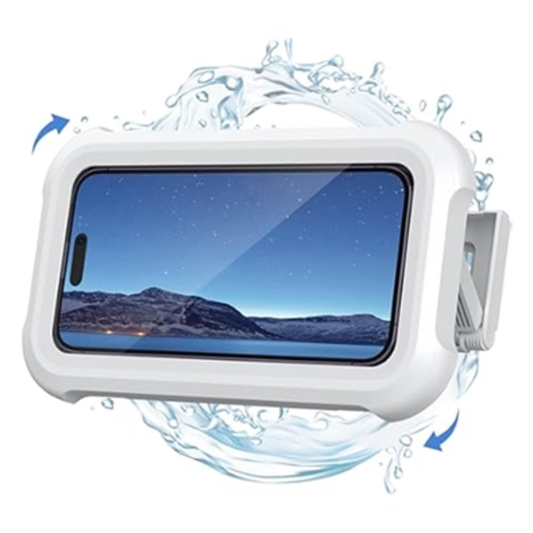 WATERPROOF PHONE CASE FOR BATH/SHOWER, WHITE