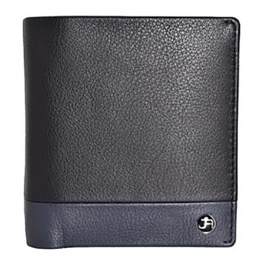 ORGANIC WALLET, TWO-TONE, BI-FOLD WALLET, BLACK/NAVY