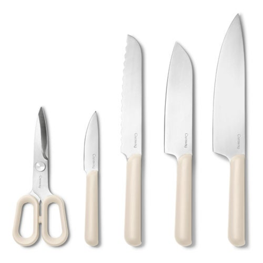 5PC KNIFE SET CREAM