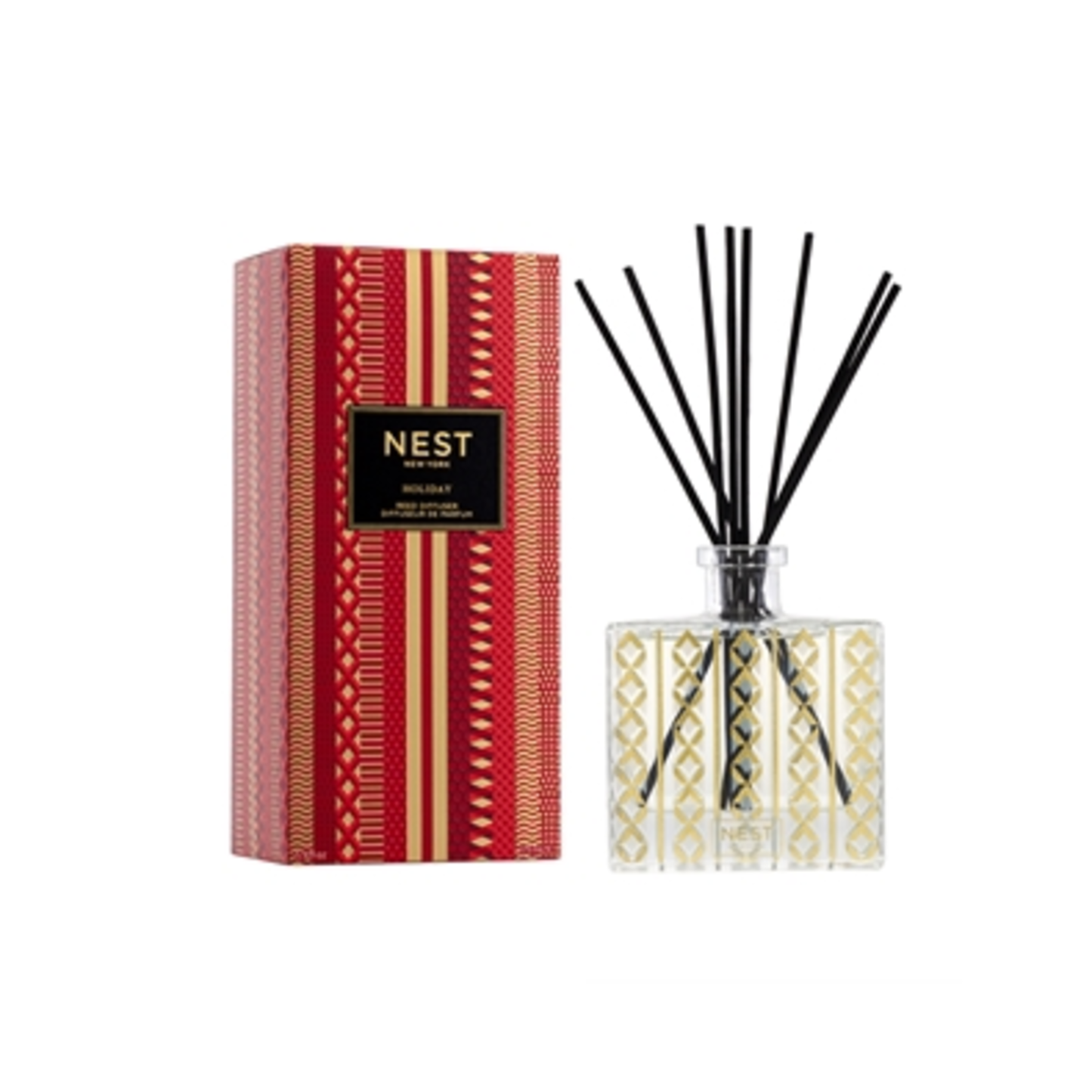 HOLIDAY REED DIFFUSER, GOLD/CLEAR