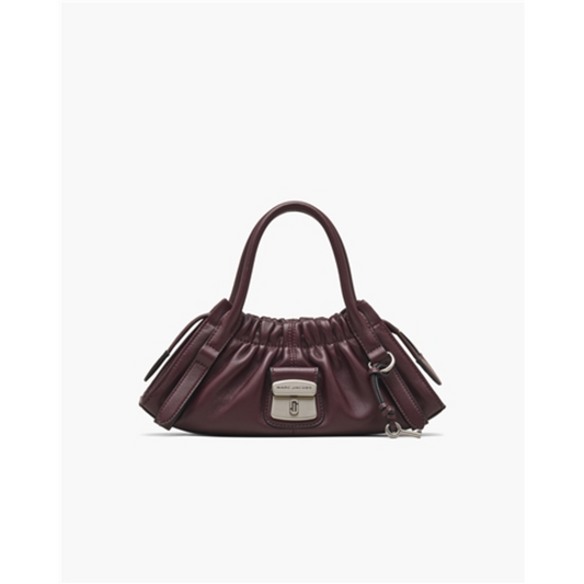 THE CRISTINA SMALL SATCHEL BAG, DARK PLUM