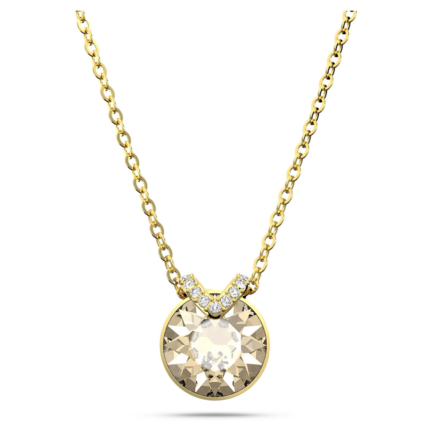 SWAROVSKI BELLA V PENDANT ROUND CUT, GOLD TONE, GOLD-TONE PLATED