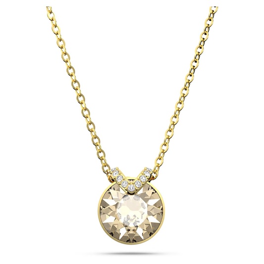 SWAROVSKI BELLA V PENDANT ROUND CUT, GOLD TONE, GOLD-TONE PLATED