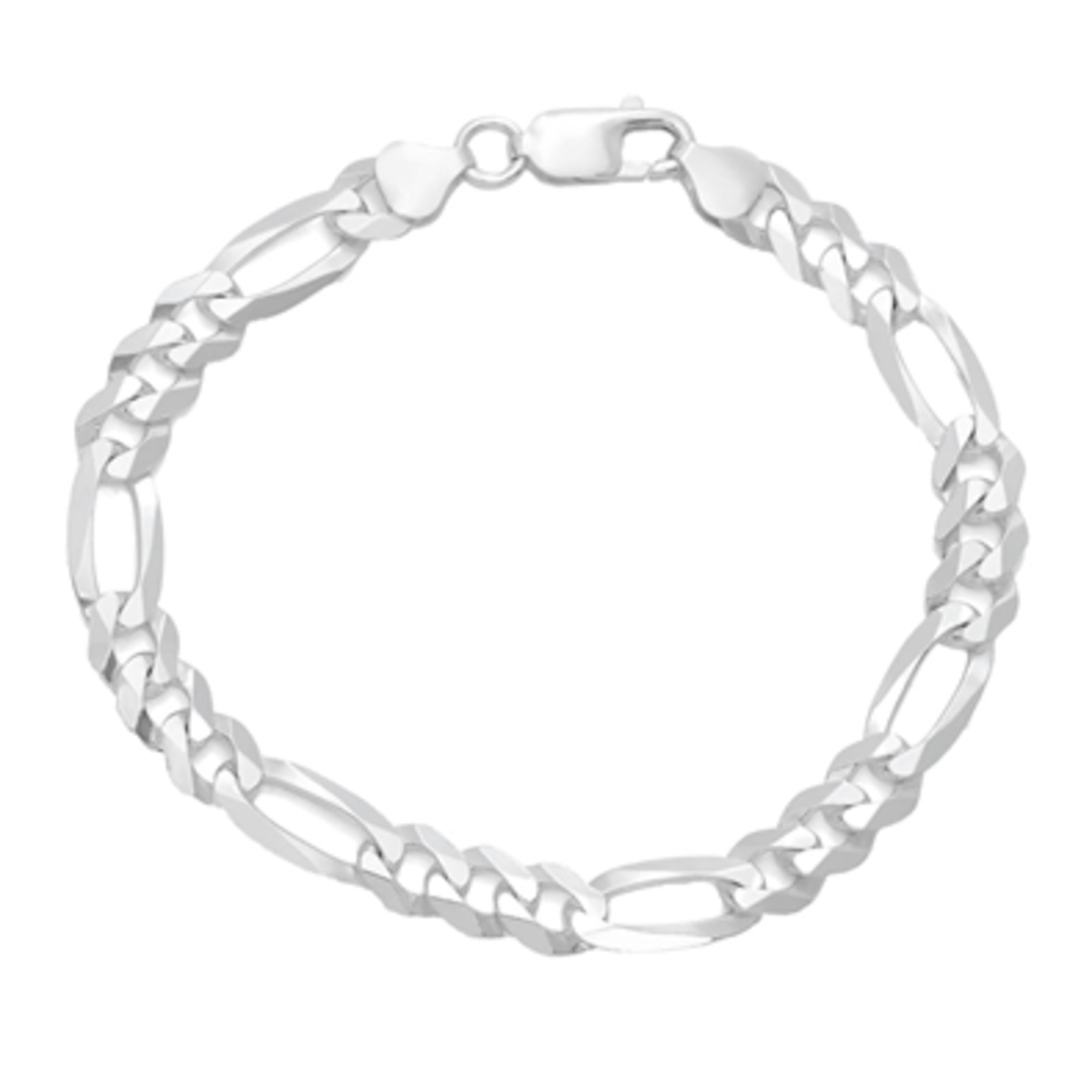 STERLING SILVER BULKY BRACELET 8 INCH, SILVER, 8"