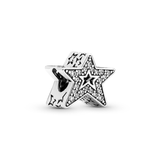 SPARKLING ASYMMETRIC STAR CHARM