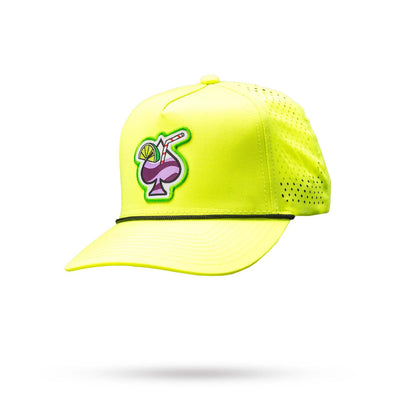PERFORATED ROPE HAT - TRANSFUSION HIGHLIGHTER YELLOW