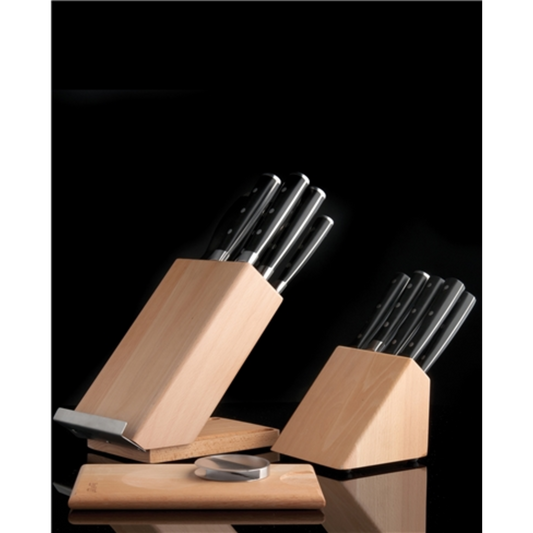 20PC FORGED CUT SET/ CUT BRD  AND  HERB CUTT, NATURAL/BLACK