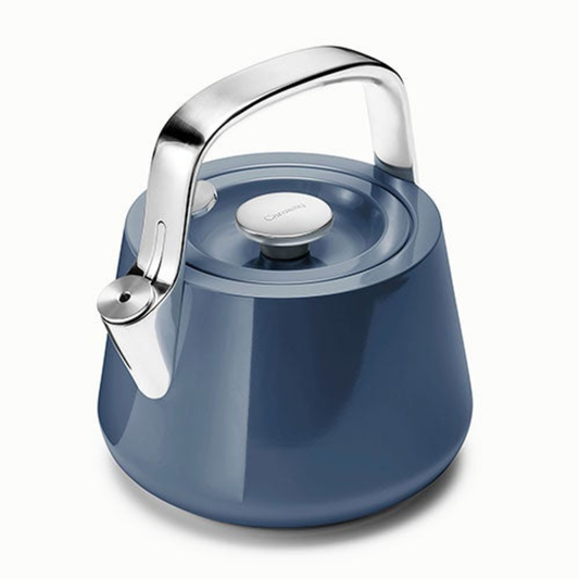 STOVETOP WHISTLING TEA KETTLE NAVY