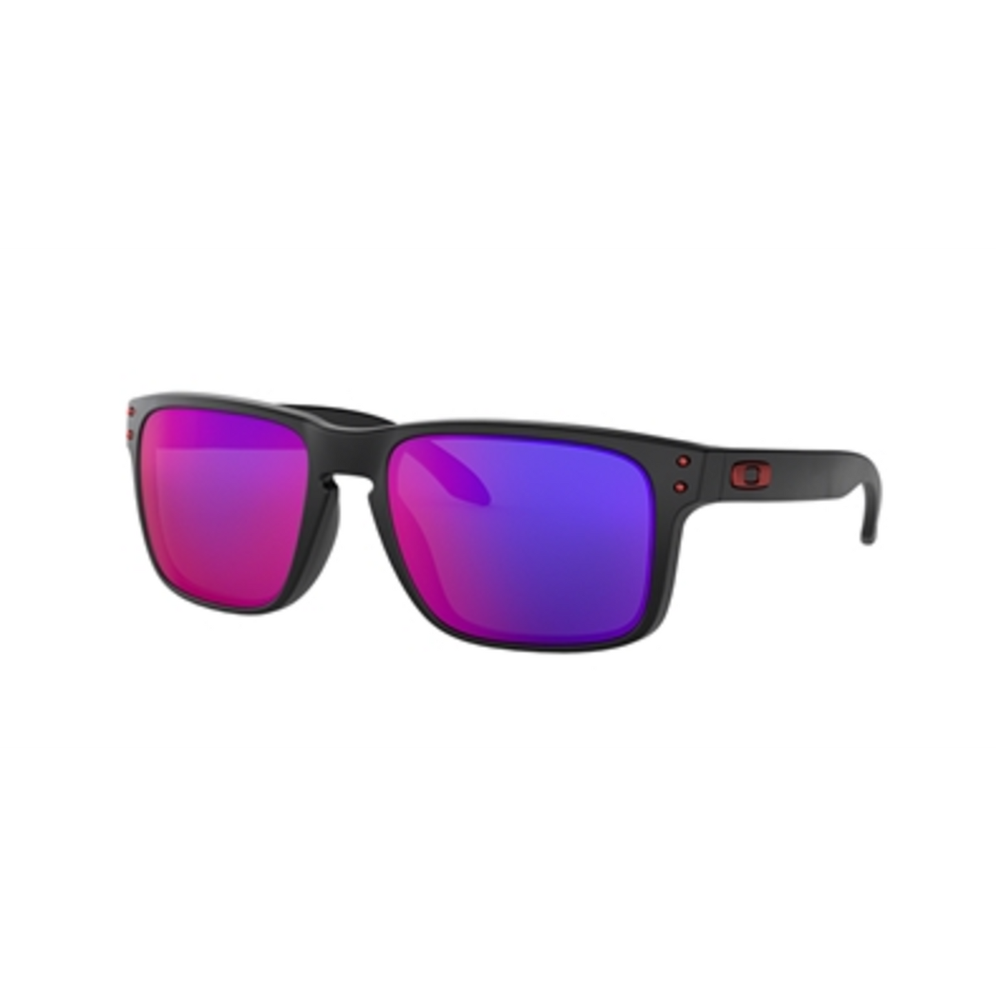 HOLBROOK WOMEN NON-POLAR SUNGLASSES, MATTE BLACK, RED IRIDIUM, 55