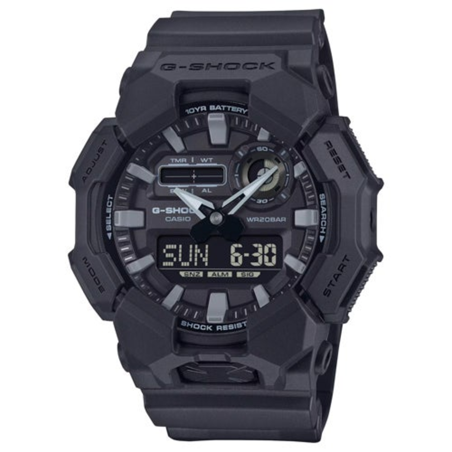 MENS GA010 G-SHOCK LARGE ANA- DIGI WATCH BLACK