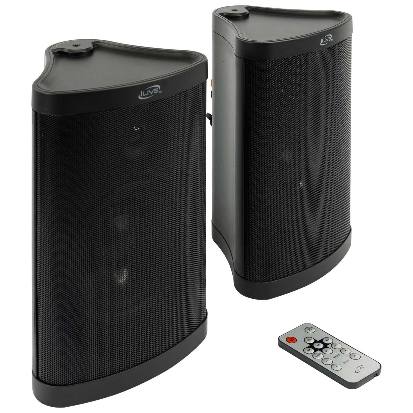 SET OF 2 PATIO+ INDOOR/OUTDOOR WATER RESISTANT SPEAKERS