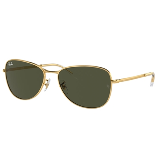 SQUARE UNISEX NON-POLARIZED SUNGLASSES, GOLD/GREEN, 59