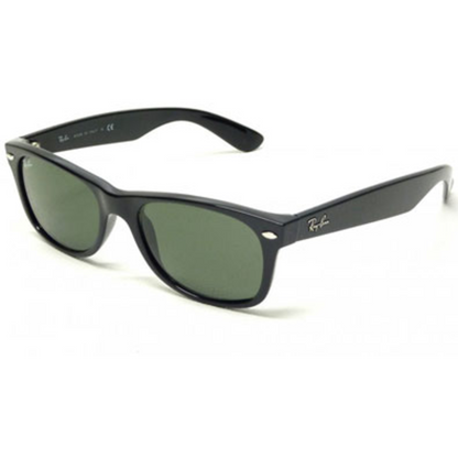 NEW WAYFARER NON-POLARIZED SUNGLASSES, BLACK/CRYSTAL GREEN, 52