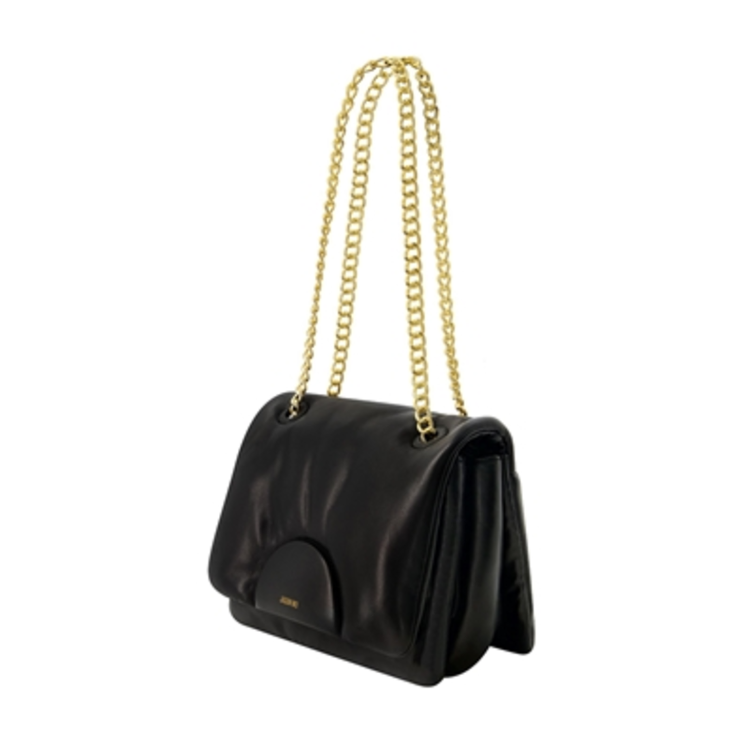 CONVERTIBLE CHAIN SHOULDER BAG, BLACK