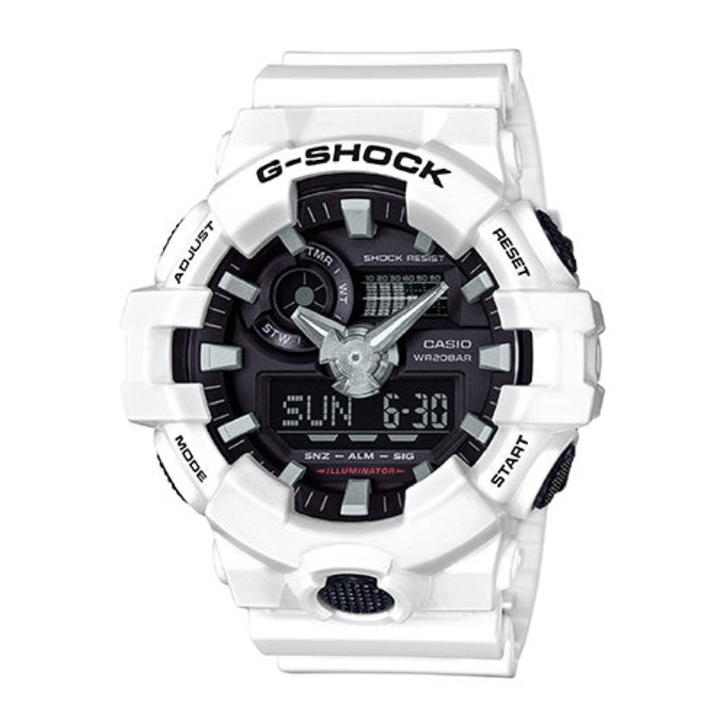 G-SHOCK ANA-DIGI WATCH WHITE/BLACK