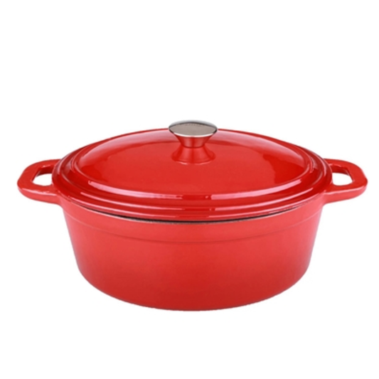NEO COVERED OVAL CAST IRON DUTCH OVEN, RED, 8 QT