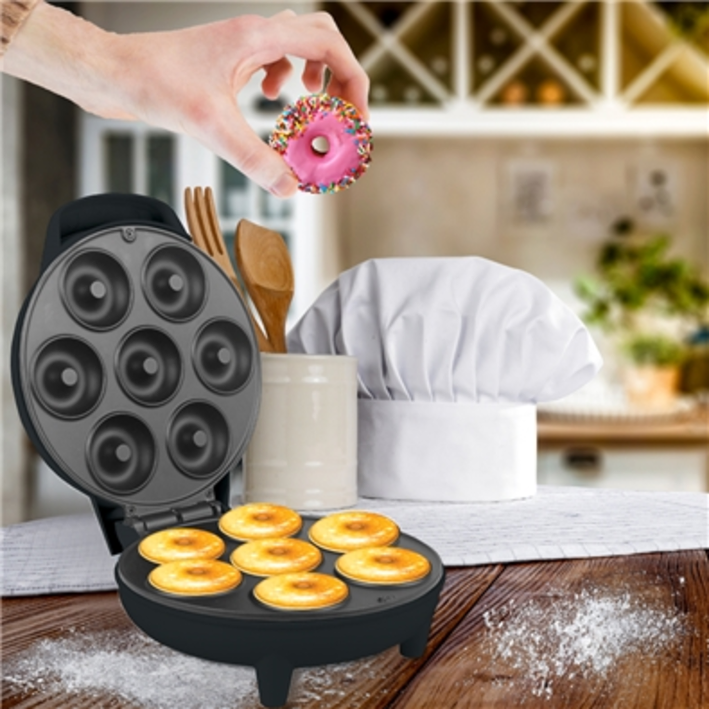 MINI DONUT MAKER, BLACK