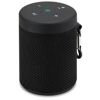 WATERPROOF FABRIC PORTABLE SPEAKER W/ SPEAKERPHONE BLACK