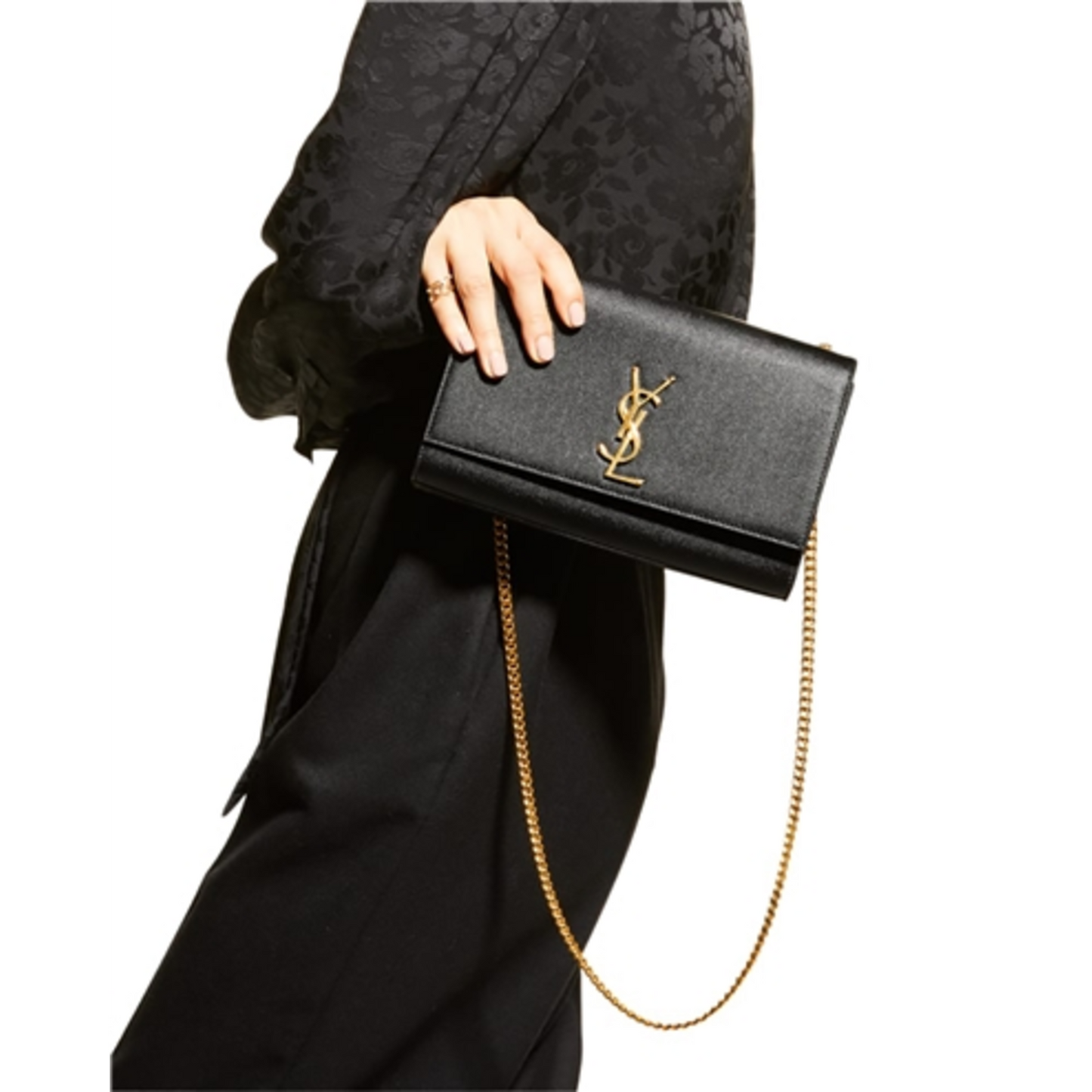 KATE MEDIUM CHAIN BAG, BLACK, MEDIUM