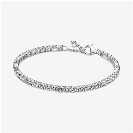 SPARKLING TENNIS BRACELET, 7.9, CLEAR