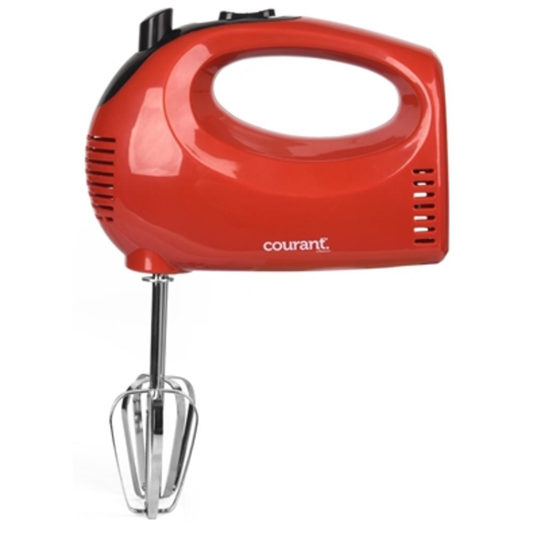 COURANT 150W 5-SPEED HAND MIXER, RED