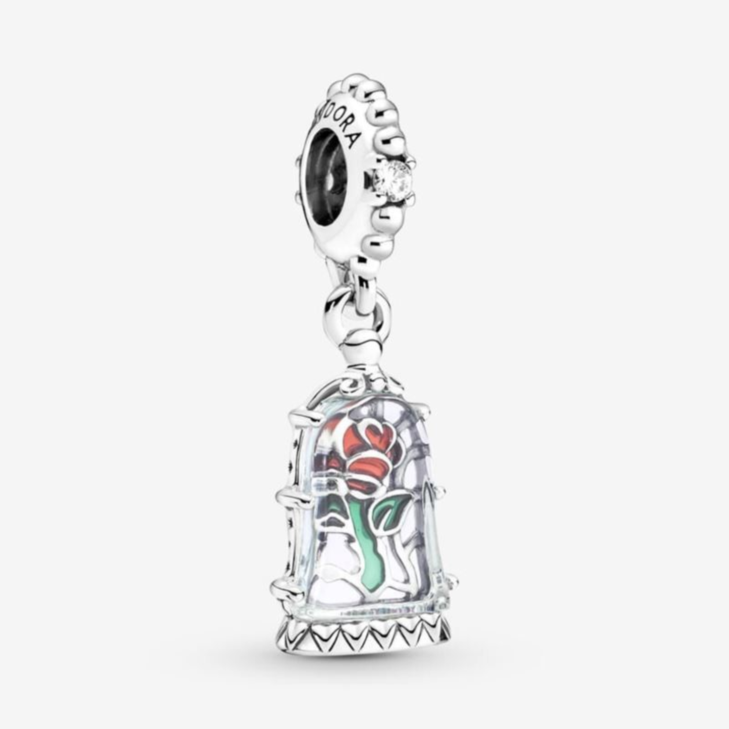 DISNEY ENCHANTED ROSE DANGLE CHARM