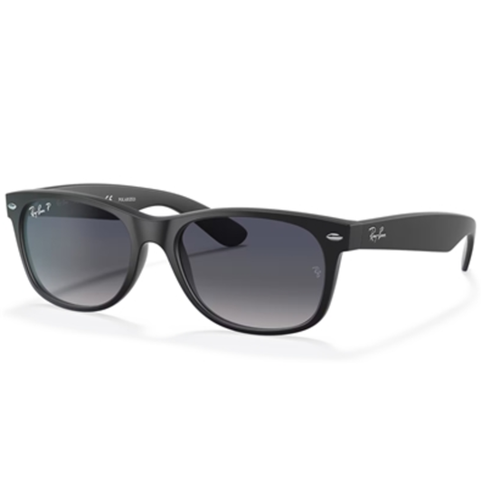 NEW WAYFARER UNISEX SUNGLASSES POLARIZED, BLACK, BLUE/GREY, 55