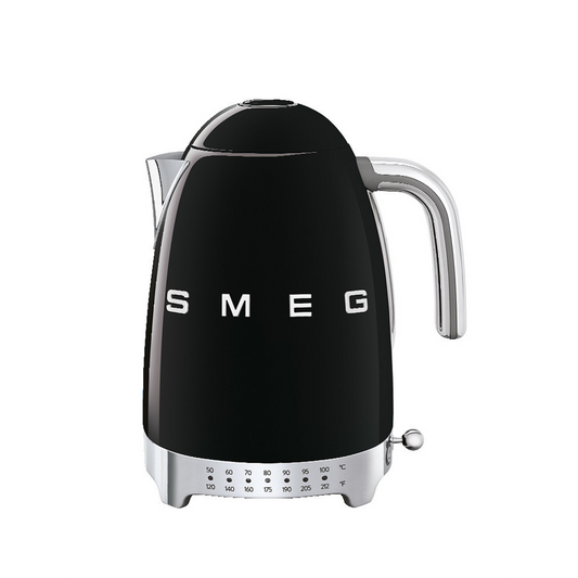 SMEG 50'S RETRO STYLE AESTHETIC 7-CUP VARIABLE TEMP KETTLE - BLACK