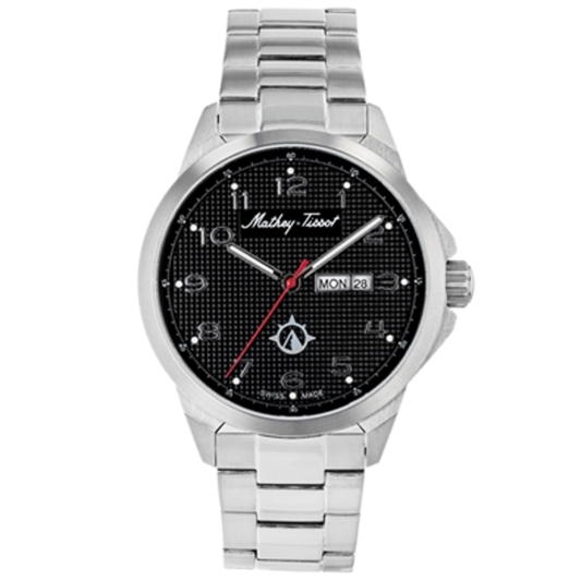 EXCALIBUR DATE WATCH, SILVER, STANDARD