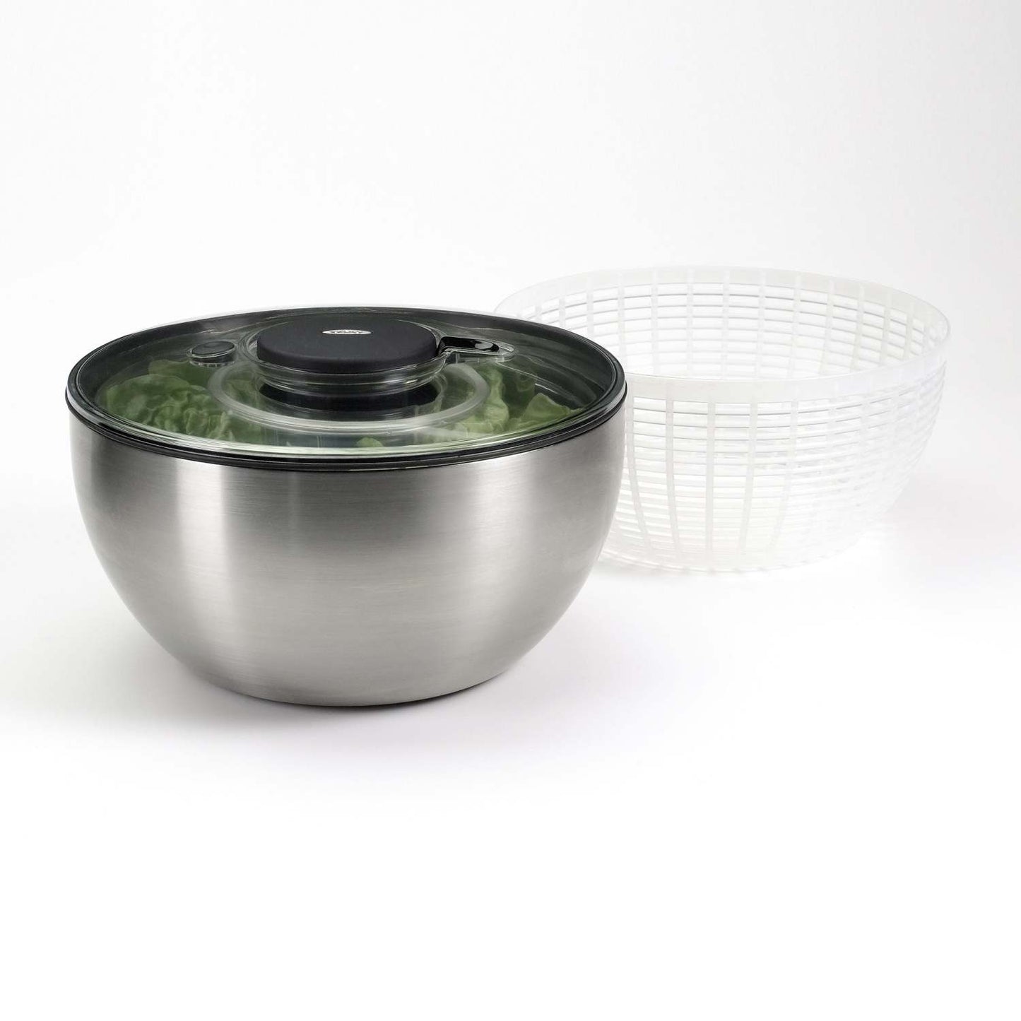 STEEL SALAD SPINNER