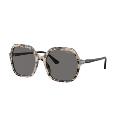 SQUARE SUNGLASSES POLARIZED, IVORY TORTOISE/DARK GREY