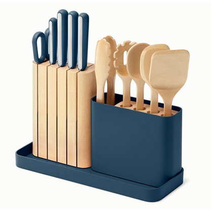 14PC KNIFE & UTENSIL SET NAVY