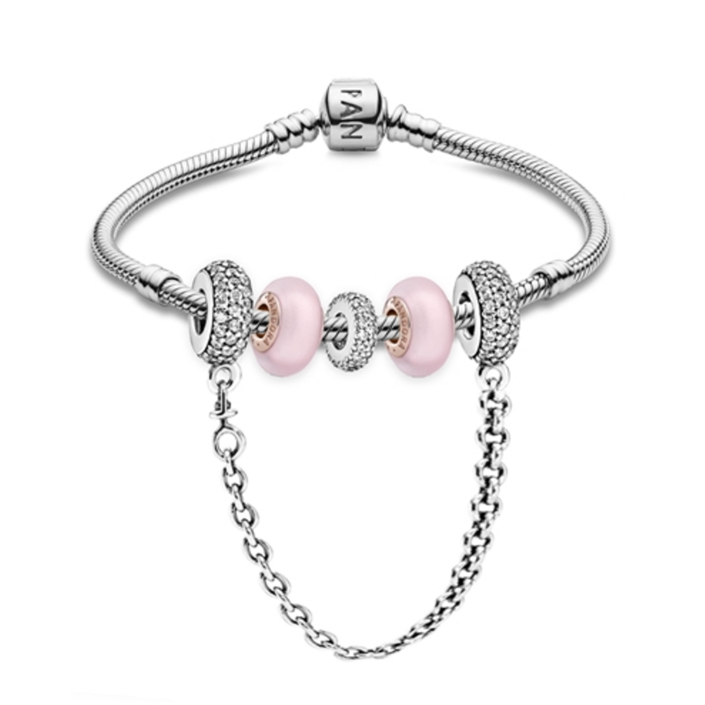 I LIKE PANDORA  AND  LOOKING TOUGH BRACELET, 7.9"