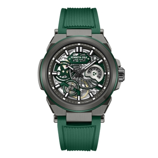 AUTOMATIC WATCH, GREEN, MENS STAND