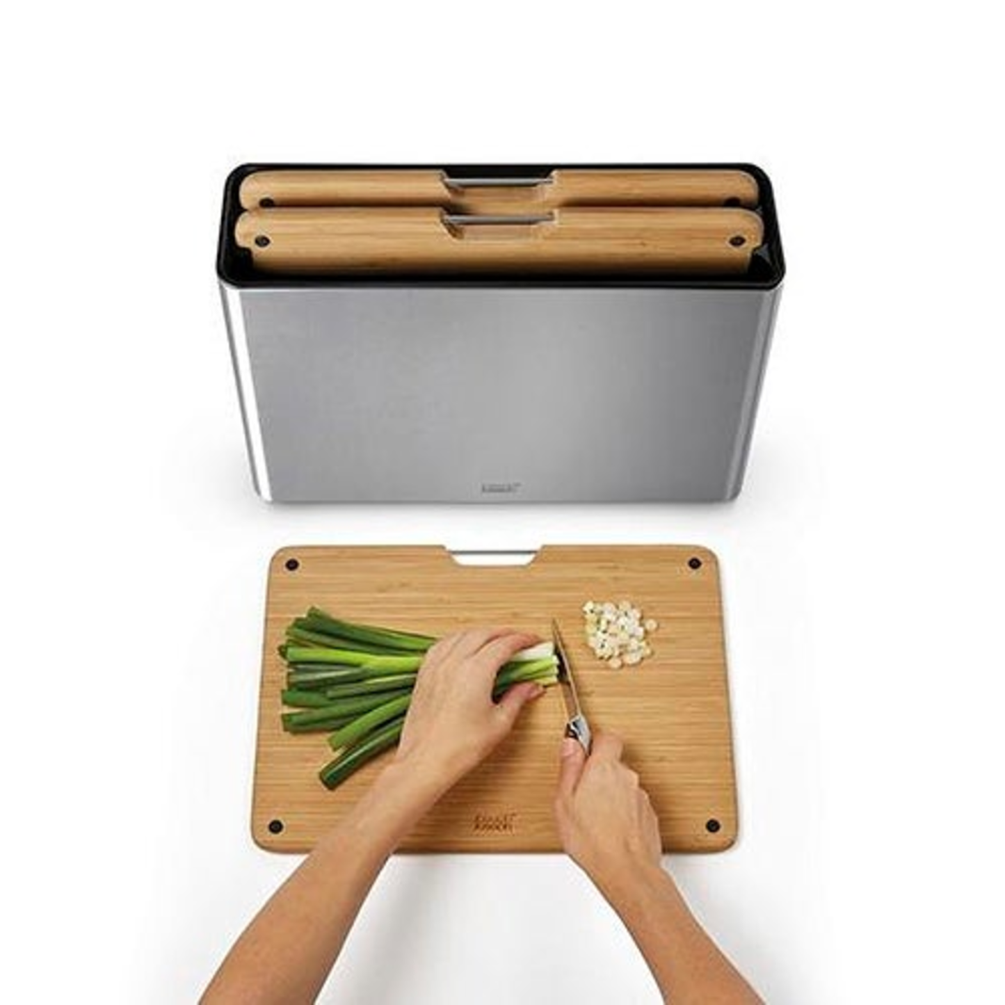 FOLIO STEEL 3PC BAMBOO CUTTING BOARD SET